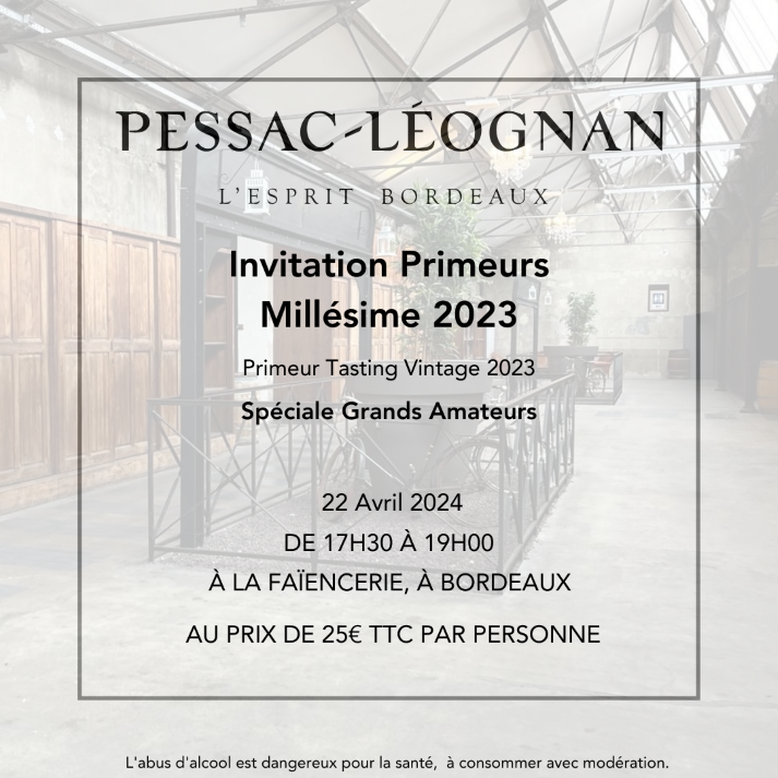Invitation Primeurs - Dégustation Millésime 2023